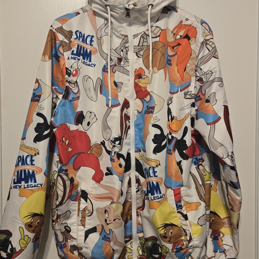 Members only space jam Windbreaker